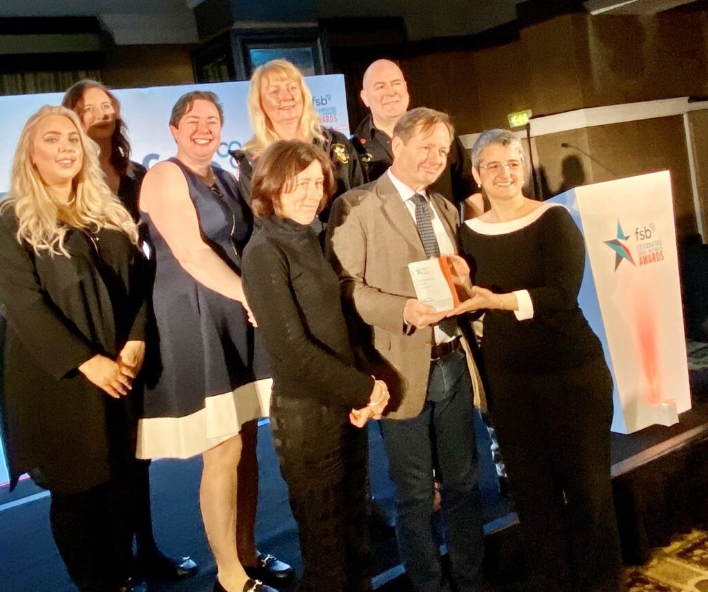 Daniel Holder receiving FSB award